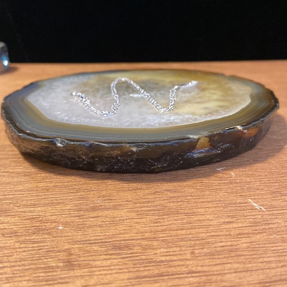 18k WGP cubic zirconia necklace boutique nwot 18” - Picture 4 of 15